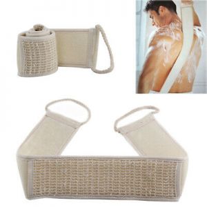  Exfoliating Back Scrubber Bath Shower Strap Loofah Spa Skin Brush Sponge Body