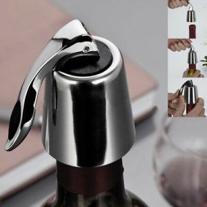 מוצרים ברמה אחרת  להיט להיט   1PC Stainless Steel Reusable Vacuum Sealer Red Wine Bottle Stopper Cap Plug Cork