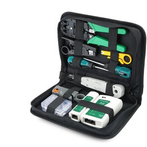 מוצרים ברמה אחרת  להיט להיט  Computer Network Repair Tool Kit LAN Cable Tester Wire Cutter Screwdriver Pliers Crimping Maintenance Tool Set Bag