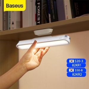 מוצרים ברמה אחרת  להיט להיט  Baseus LED Desk Lamp Magnetic Table Lamp for Study Cabinet Light USB Rechargeable Stepless Dimming Dormitory Night lights