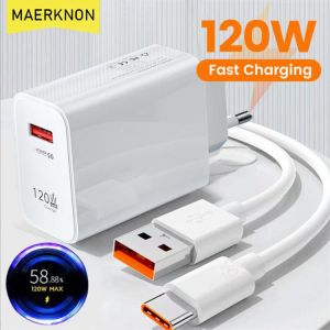 מטען USB מהיר 120w טעינה מהירה 5.0 מתאם טעינת טלפון תקע האיחוד האירופי / ארה"ב עבור iphone14 huawei samsung xiaomi qc3.0 USB מטען קיר