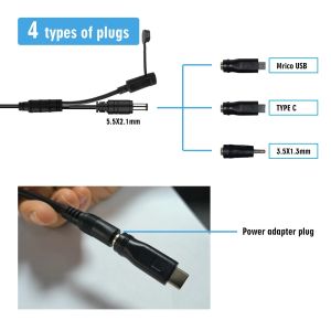 מוצרים ברמה אחרת  אביזרי אמבטיה 4w פאנל סולארי 3 ב 1 dc/micro usb/typec פלט 5v 6v 9v 12v סוללה נטענת 18650 למצלמת אבטחה חיצונית