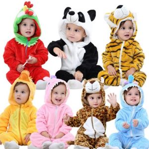 מוצרים ברמה אחרת  להיט להיט  2019 Infant Romper Baby Boys Girls Jumpsuit New born Bebe Clothing Hooded Toddler Baby Clothes Cute Panda Romper Baby Costumes