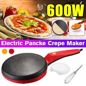 3Pcs/set Household Non-Stick Crepe Maker Pan Electric Pancake Cake Machine Frying Griddle Portable Kitchen Baking Tool 220V 600W