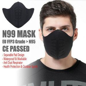    Washable Reusable Extra Filters Face Mask Respirator Pollution CE PASSED