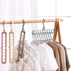 Clothes hanger closet organizer Space Saving Hanger Multi-port clothing rack Plastic Scarf cabide Storage hangers for clothes