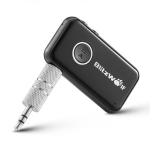 מוצרים ברמה אחרת  חם המוצר  BlitzWolf&reg; BW-BR1 bluetooth V4.1 Car Hands Free Music Receiver 3.5mm AUX Audio Adapter