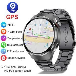 מוצרים ברמה אחרת  חם המוצר  2023 New For Huawei GT4 Pro Smart Watch Men IP68 NFC GPS Tracker AMOLED 360*360 HD Screen Heart Rate Bluetooth Call SmartWatch